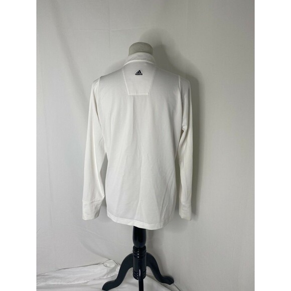 Adidas Women’s Track Jacet White Climalite Full Zip Light Long Sleeve Size Large - Picture 3 of 6